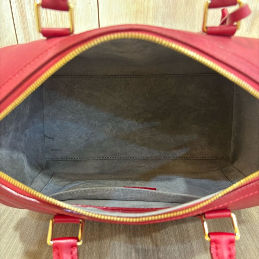 LV M93461 櫻桃 紅 聯名 全皮 手提包 肩背包 SPEEDY 30 波士頓包 斜背包-17