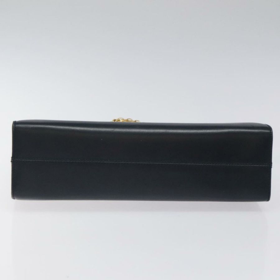 【日本直送】Salvatore Ferragamo Gancini 鏈條單肩包 皮革 海軍藍 金色 正品 BD1060-4