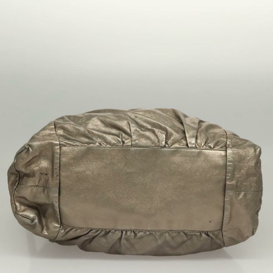 【日本直送】GUCCI 銀色金色皮革單肩包 197061 正品 nb455-4