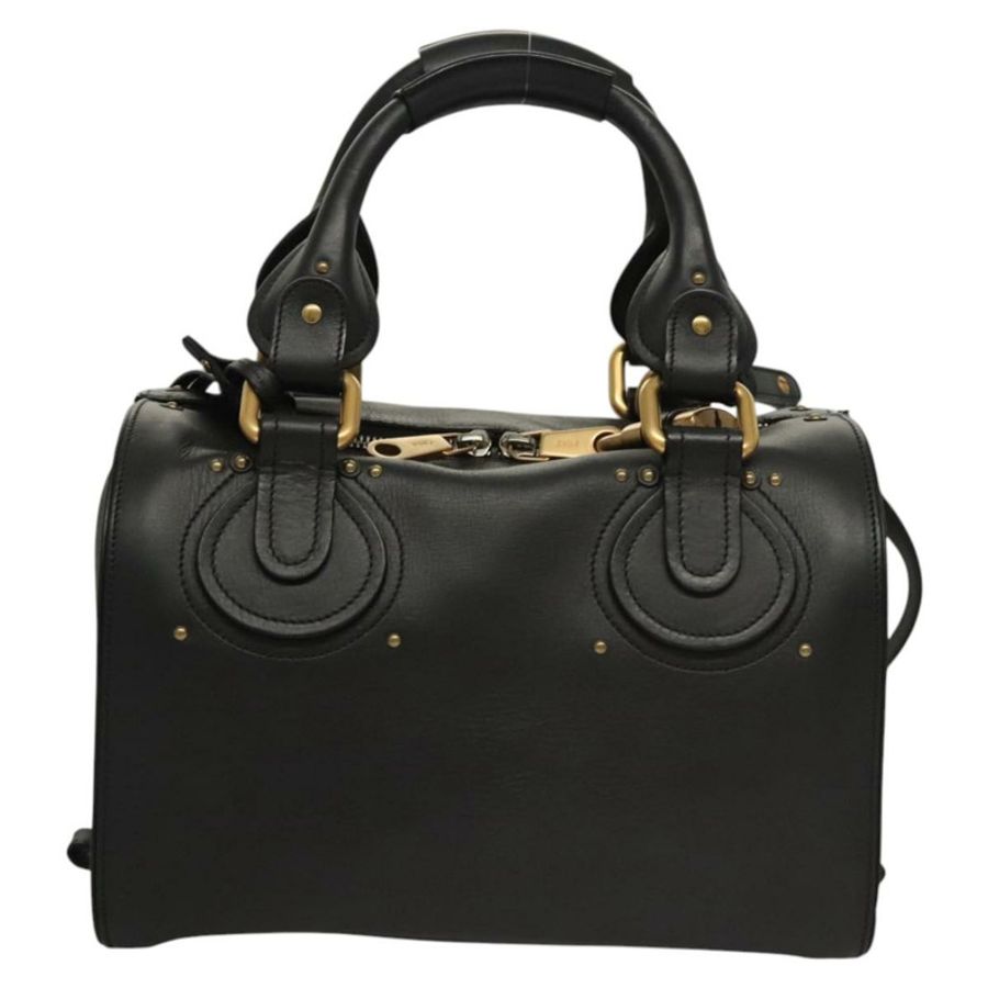 【日本直送】Chloe 手提包 皮革 2 向 黑色 正品 mr1213-12