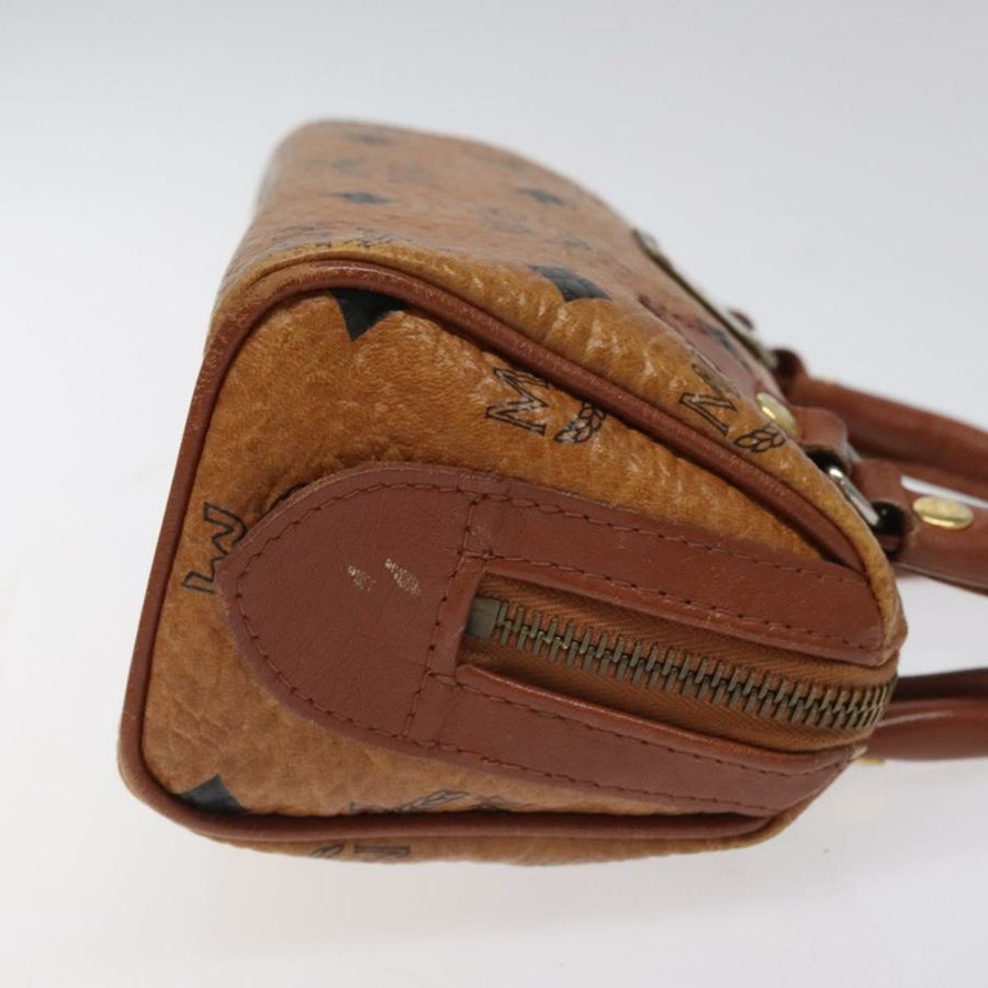 【日本直送】MCM Vicetos Logoogram 手提包 PVC 皮革 2way Brown Auth sw254-2