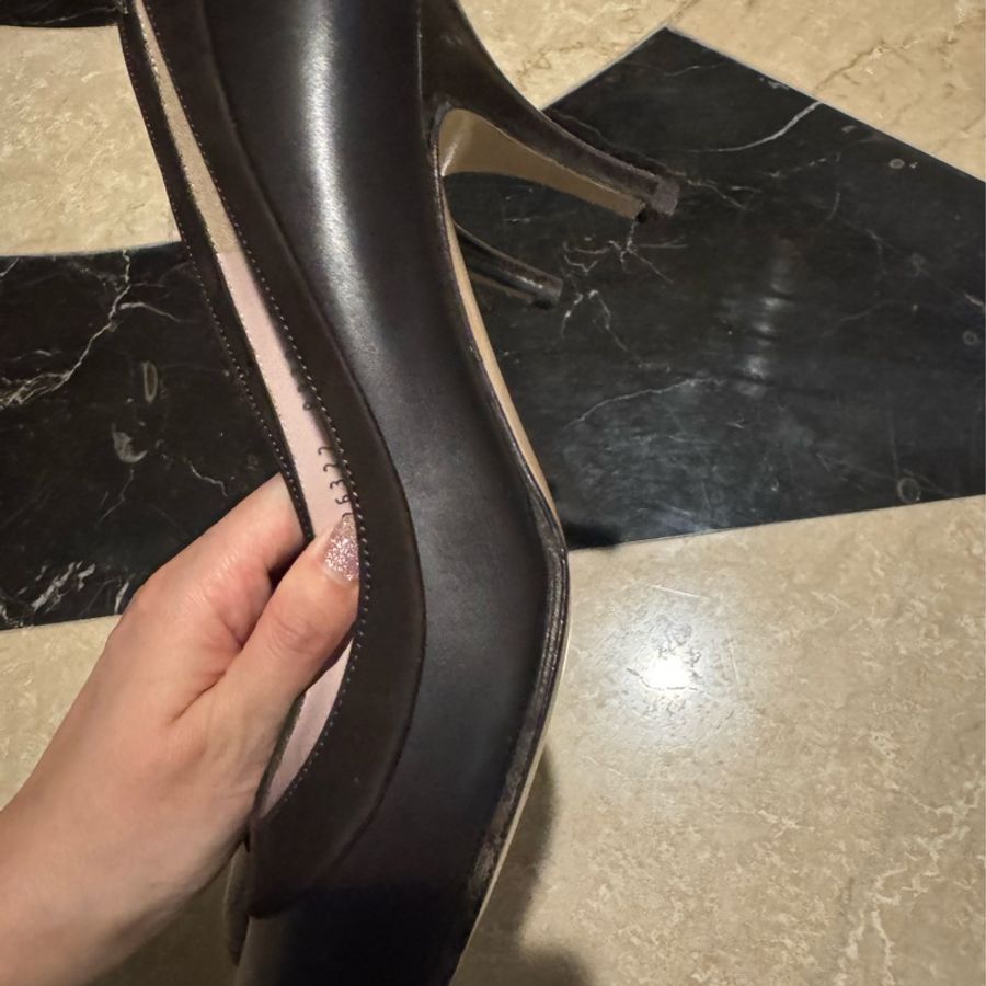Salvatore Ferragamo拼接麂皮跟鞋-8