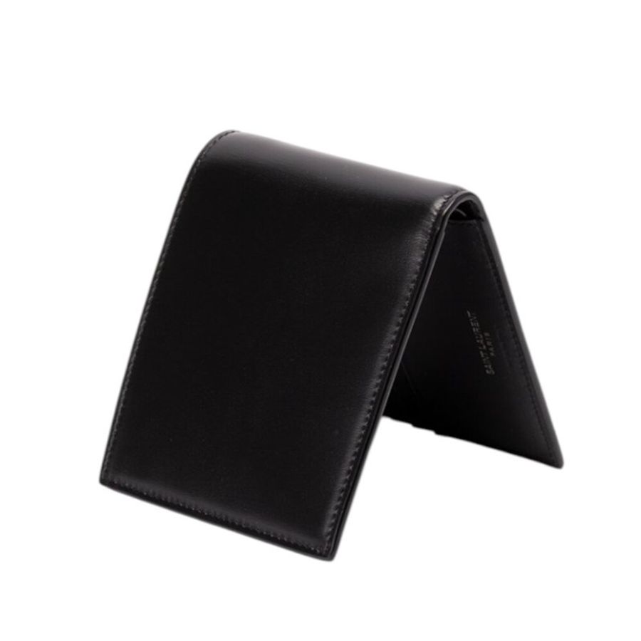 【YSL】SAINT LAURENT Tiny Monogram Bifold 啞光皮革 卡夾 皮夾 短夾 全黑色 607727-3