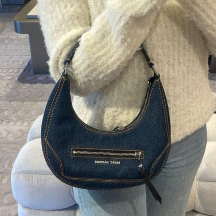 MJ Marc Jacobs 丹寧月牙肩背包 大號 全新(不可議)-10