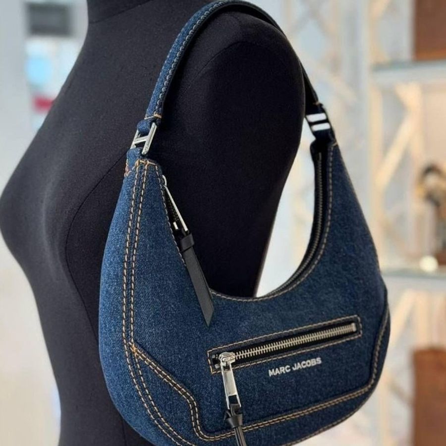 MJ Marc Jacobs 丹寧月牙肩背包 大號 全新(不可議)-12