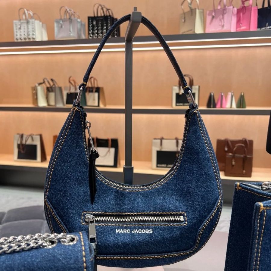 MJ Marc Jacobs 丹寧月牙肩背包 大號 全新(不可議)-14