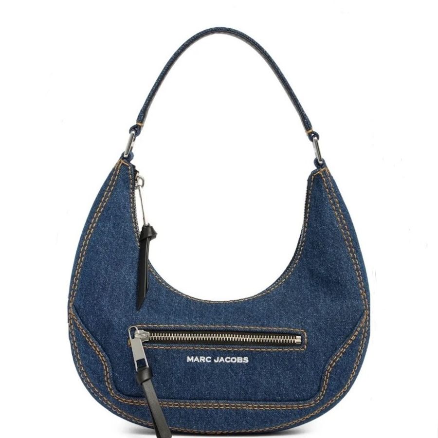 MJ Marc Jacobs 丹寧月牙肩背包 大號 全新(不可議)-0