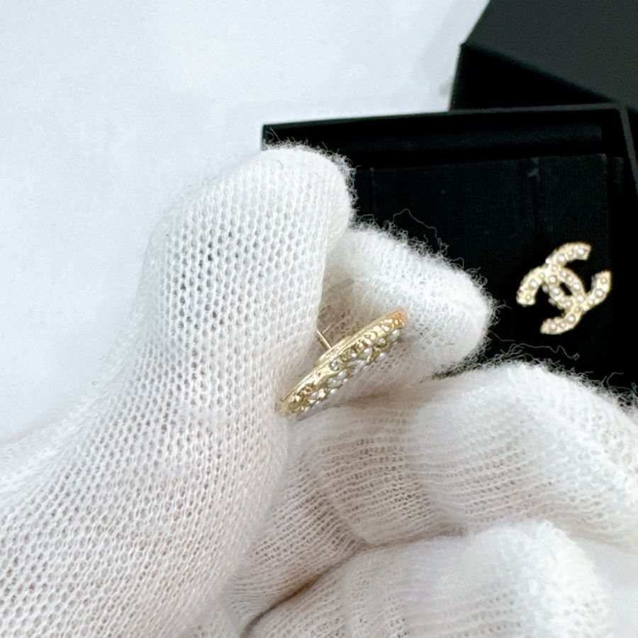 🧚🏻♀️莉亞精品♡Chanel 珍珠雙C耳針 全新-5