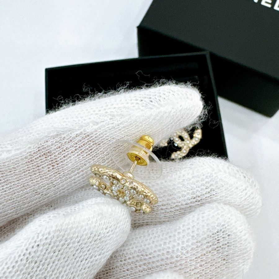 🧚🏻♀️莉亞精品♡Chanel 珍珠雙C耳針 全新-6
