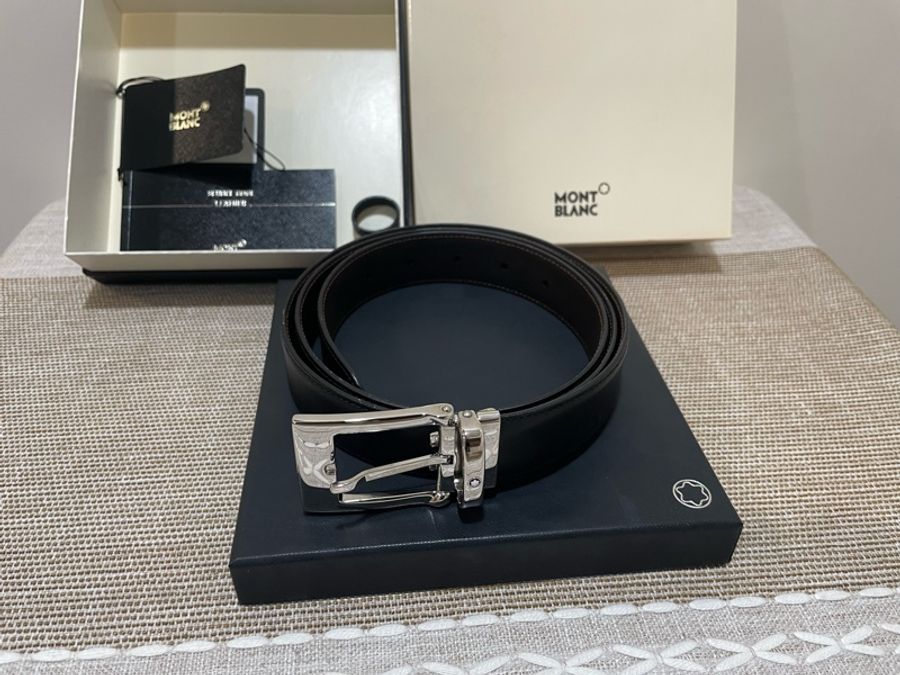 萬寶龍MONT BLANC30mm男用皮帶-1