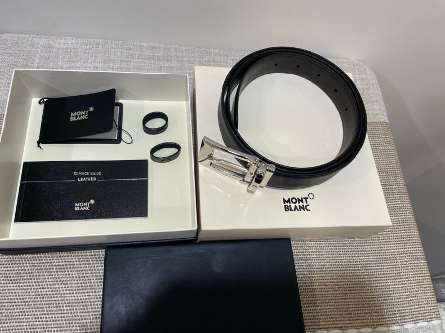 萬寶龍MONT BLANC30mm男用皮帶-3
