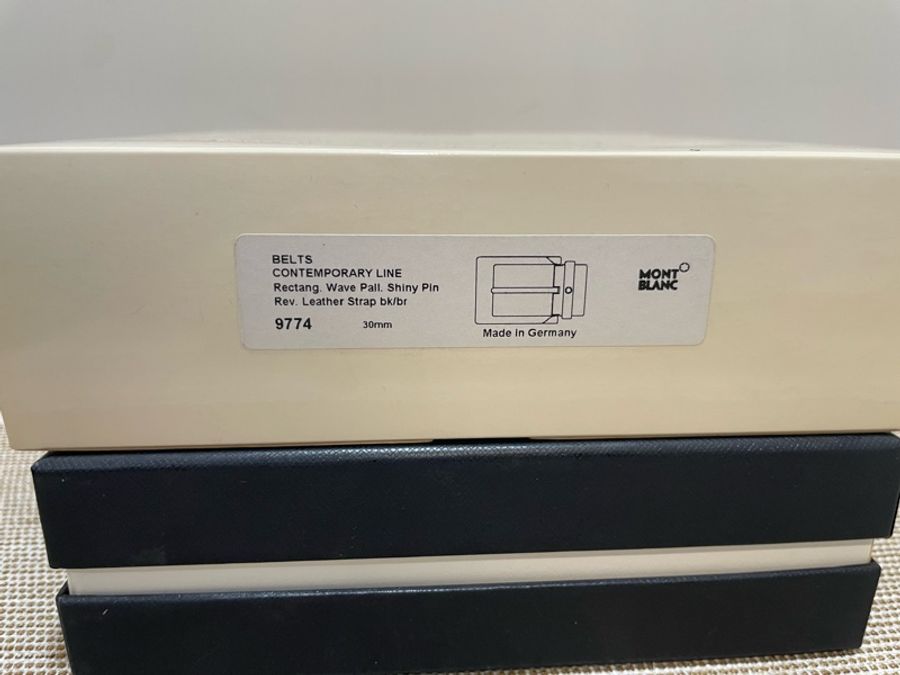 萬寶龍MONT BLANC30mm男用皮帶-4