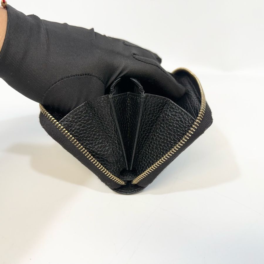 GUCCI零錢包黑色牛皮雙G SOHO拉鍊零錢包598209-20