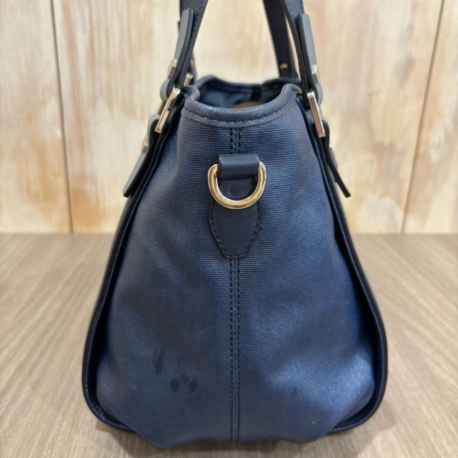 TODS G BAG 藍色防水布 小款 肩背包斜背包手提包-2