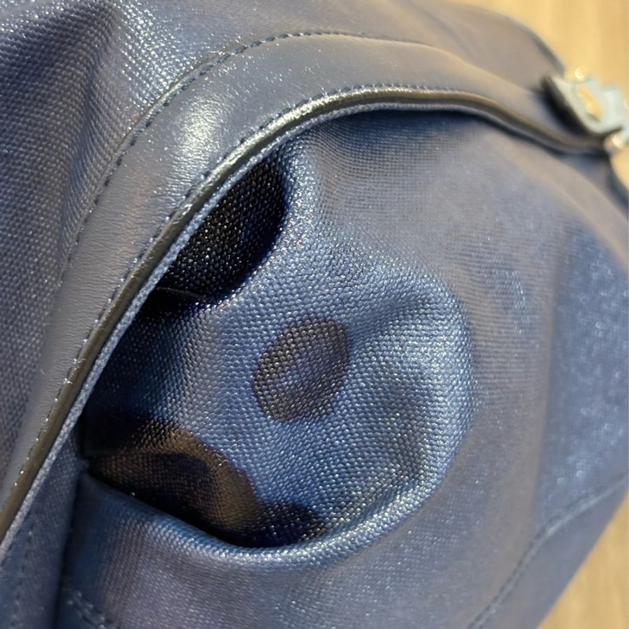TODS G BAG 藍色防水布 小款 肩背包斜背包手提包-8