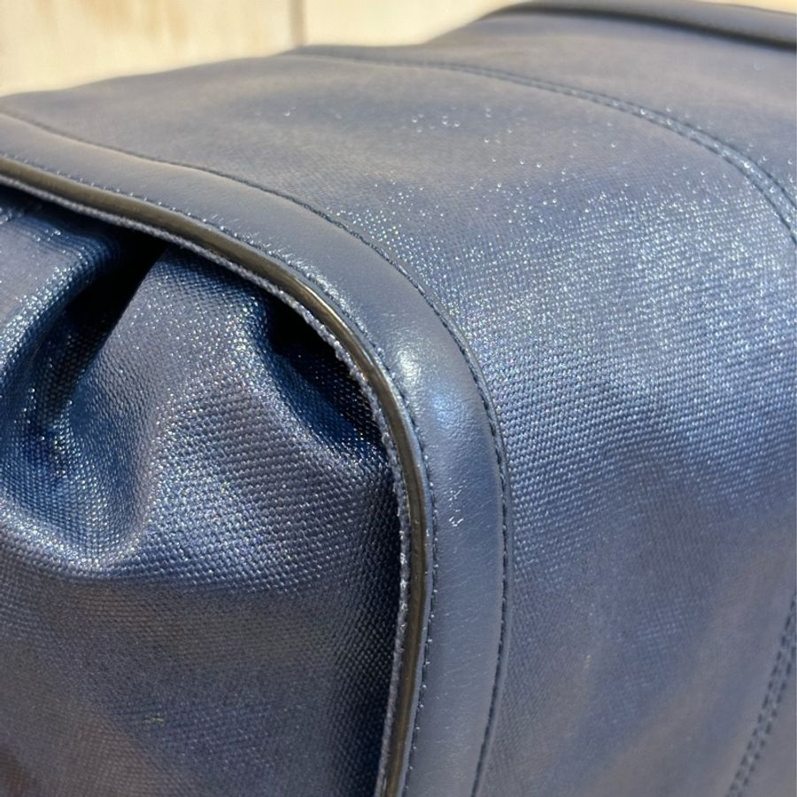 TODS G BAG 藍色防水布 小款 肩背包斜背包手提包-10
