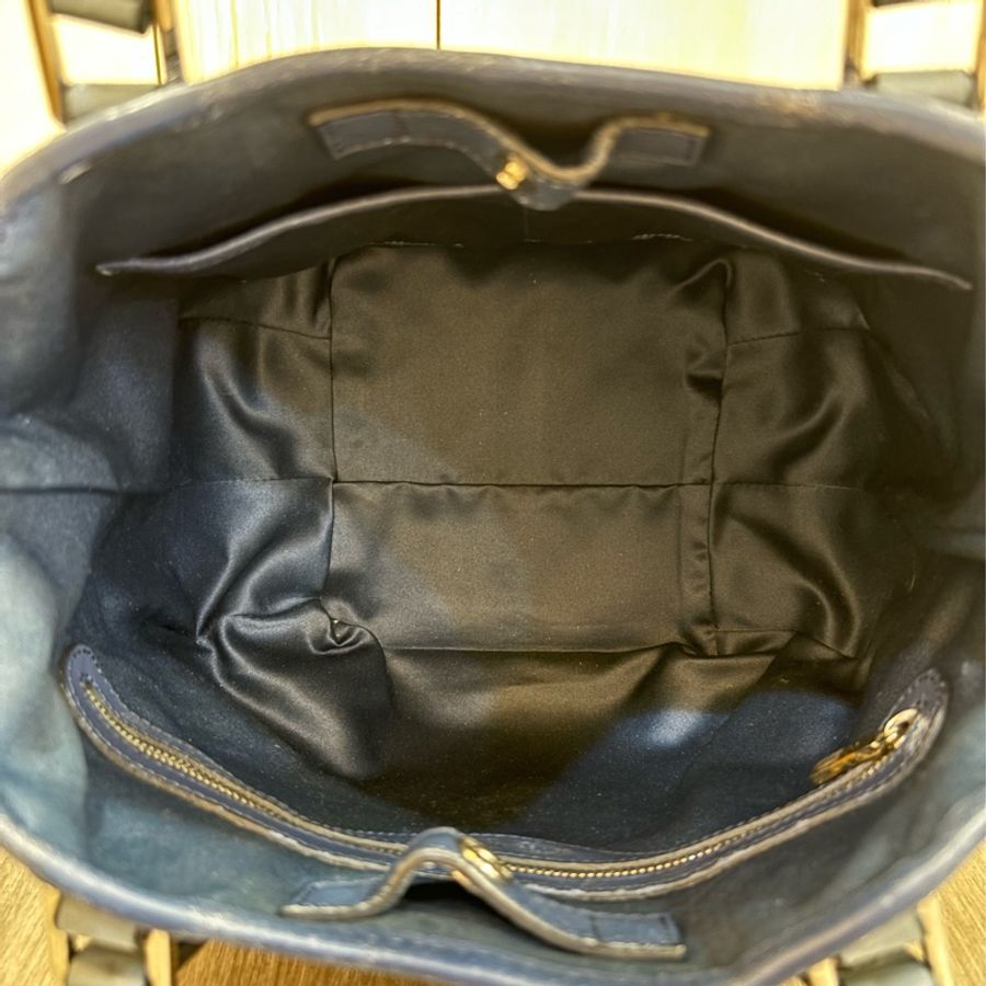 TODS G BAG 藍色防水布 小款 肩背包斜背包手提包-19