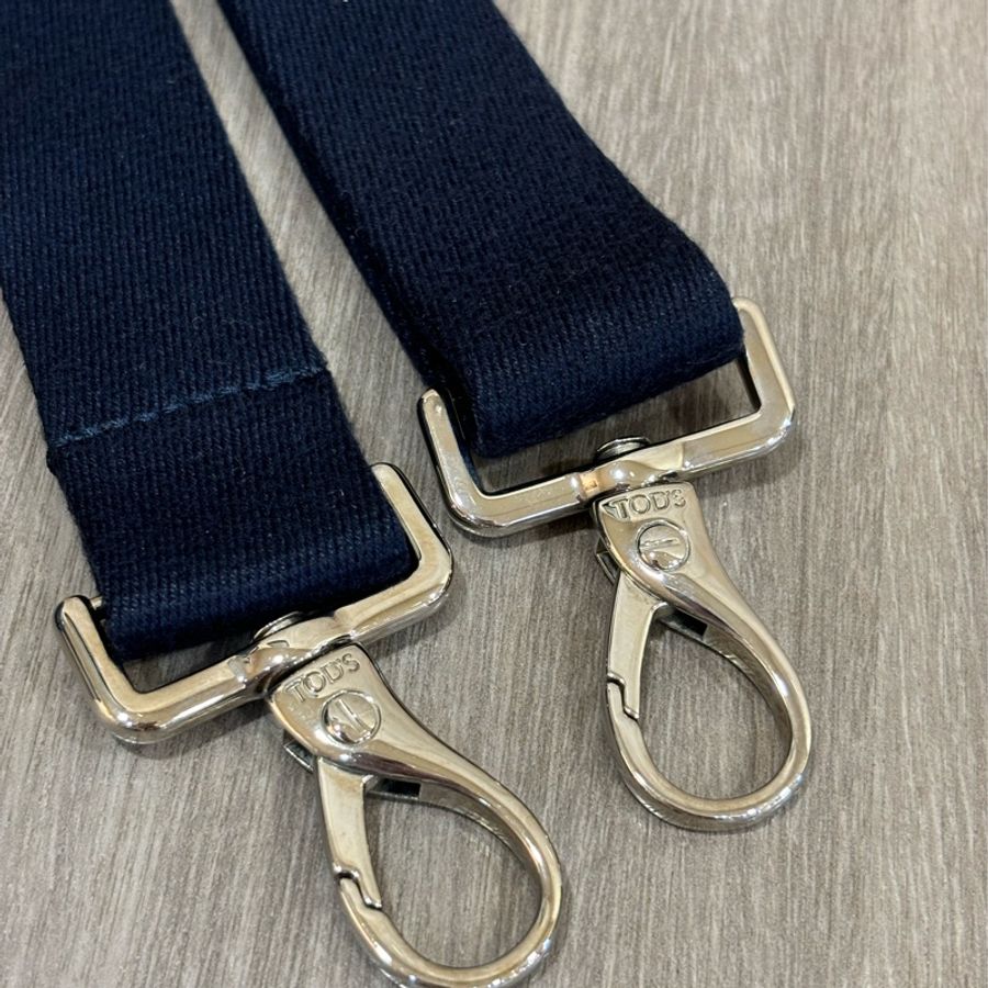 TODS G BAG 藍色防水布 小款 肩背包斜背包手提包-26