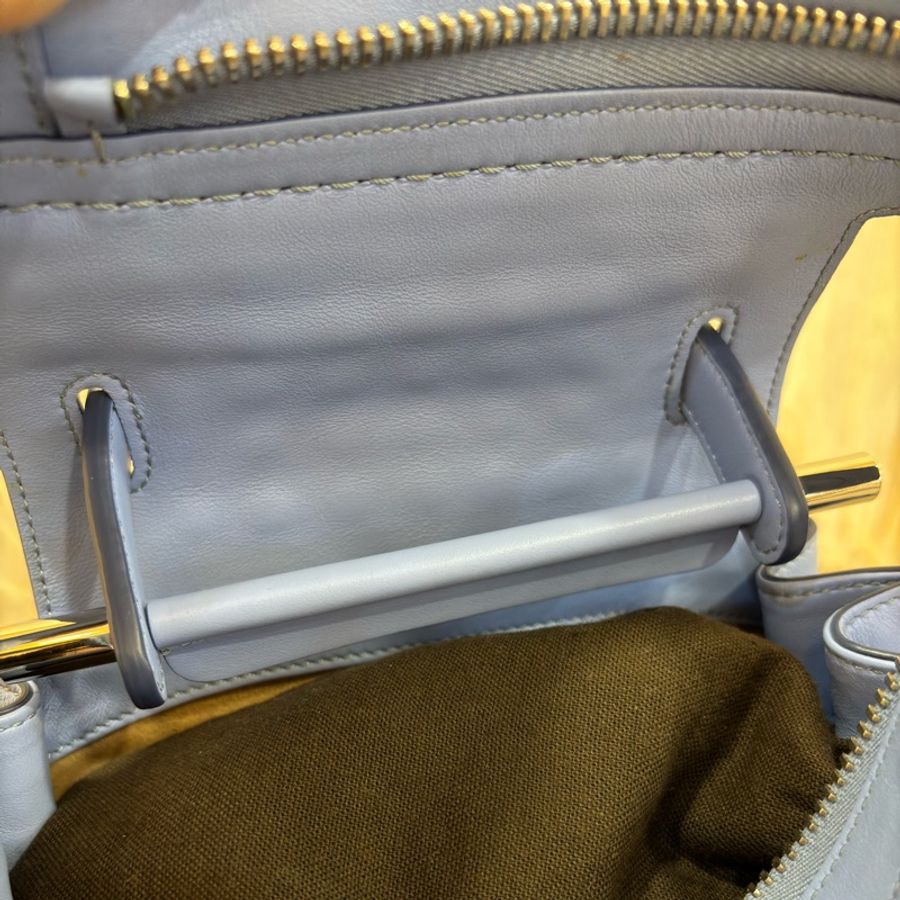 TODS WAVE MINI 水 藍 全皮 豆豆 手提包 肩背包 斜背包 後背包 palm-26