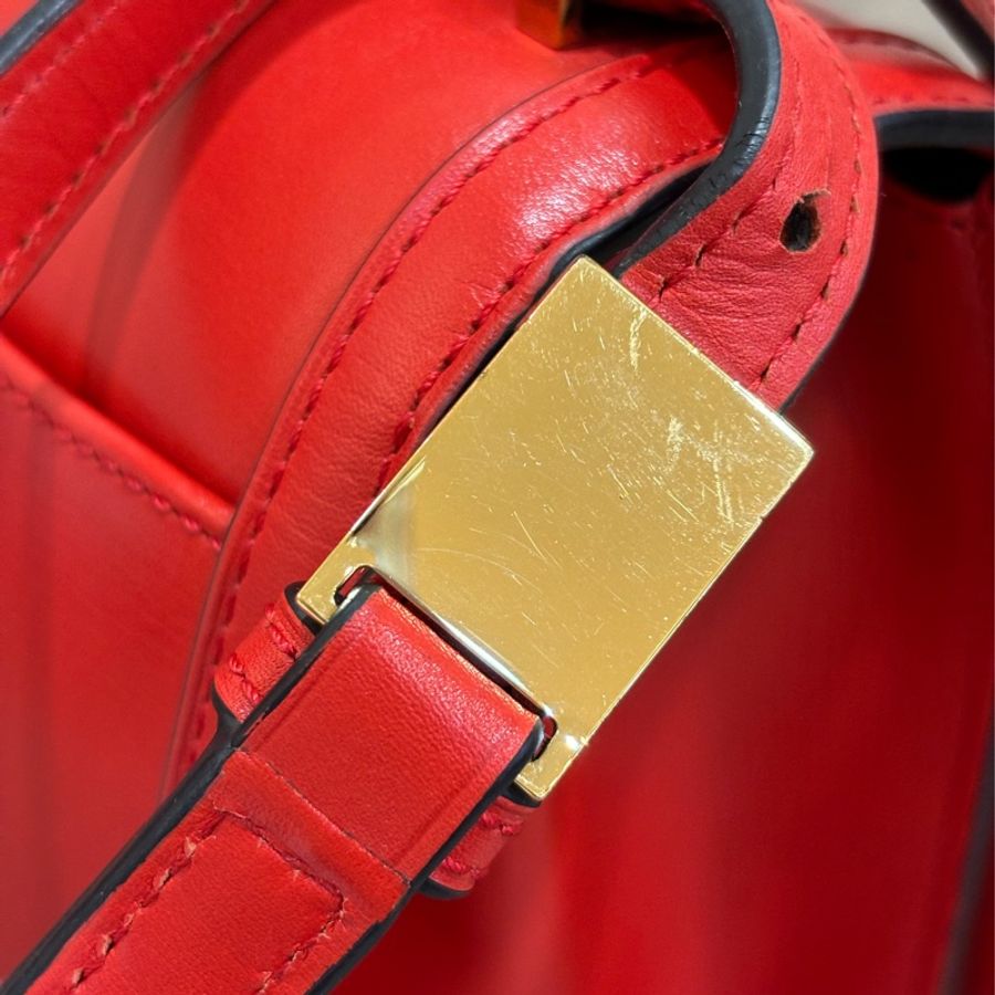 LOEWE Barcelona 牛皮 巴塞隆納 珊瑚紅 手拿包 肩背包 斜背包 中款-16