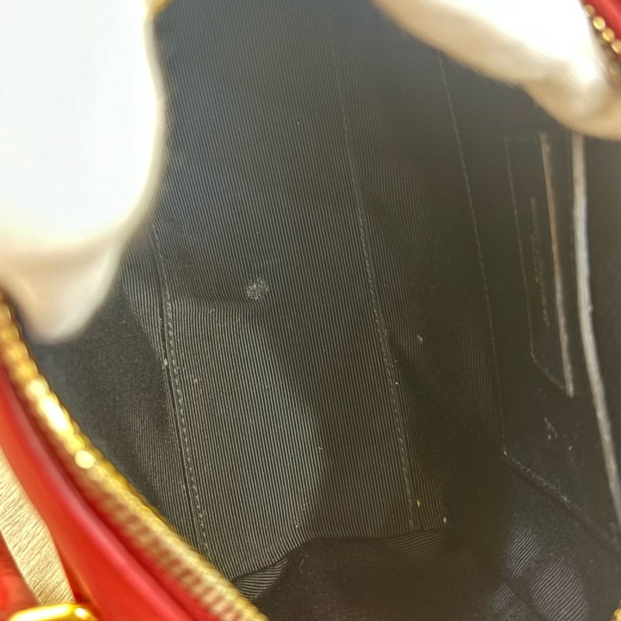 YSL 355393 櫻桃 紅 色 全皮 MINI 18 SPEEDY 波士頓包 手提包 斜背包 兩用包 肩背包-22