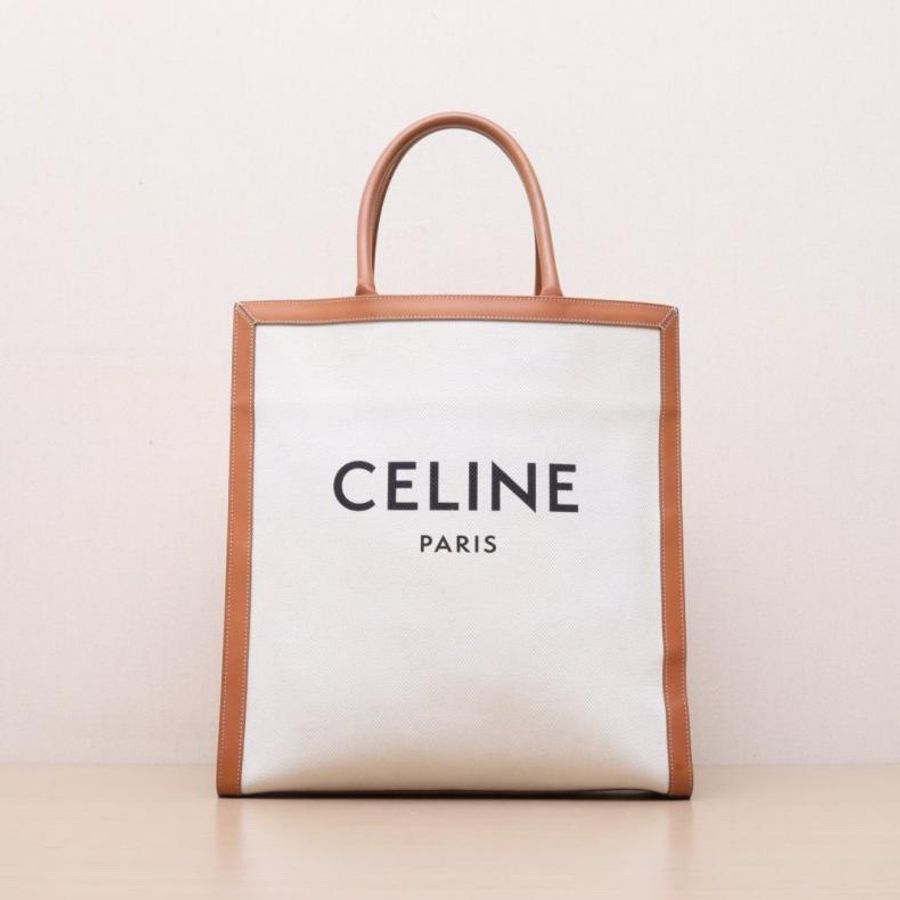 CELINE(思琳) Cabas 豎款手袋 大號 金棕色 /帆布-0