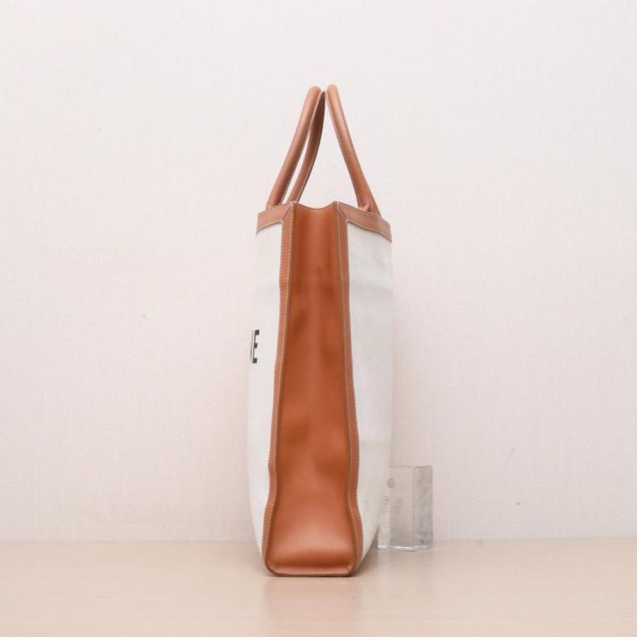 CELINE(思琳) Cabas 豎款手袋 大號 金棕色 /帆布-1
