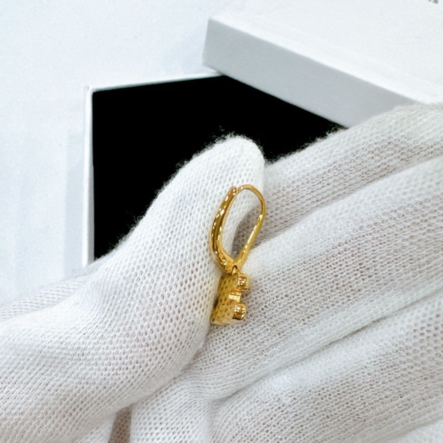 🧚🏻‍♀️莉亞精品♡Celine 水鑽Logo垂吊耳環 全新🧚🏻‍♀️-4