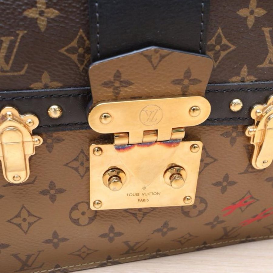 LOUIS VUITTON(路易威登) Trunk Clutch 軟盒子包 拼色 PVC 晶片-5