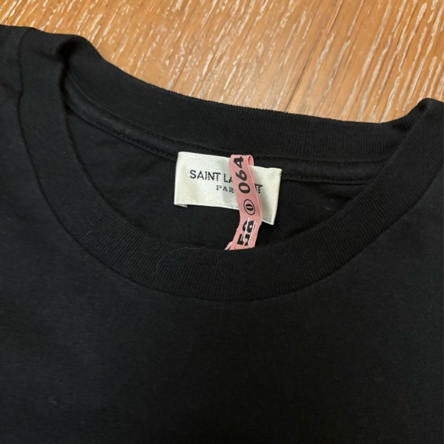 YSL 黑色Logo短版上衣-4