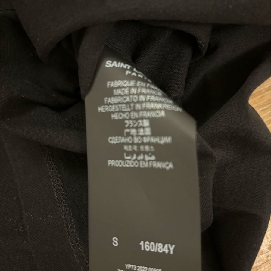 YSL 黑色Logo短版上衣-11