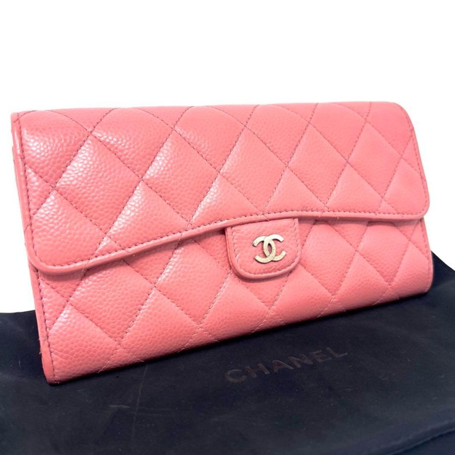 ✨稀有小香✨Chanel|香奈兒精緻🍑胭脂粉長夾✦fufu style精品✦氣質款|二手名牌包|皮夾錢包長夾-4