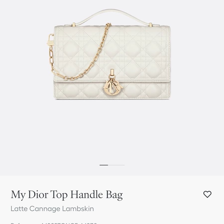 全新白色My Lady Dior Top Handle bag-0