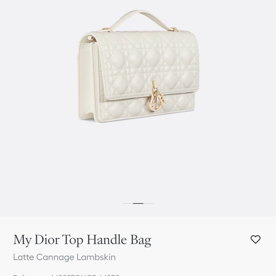 全新白色My Lady Dior Top Handle bag-1