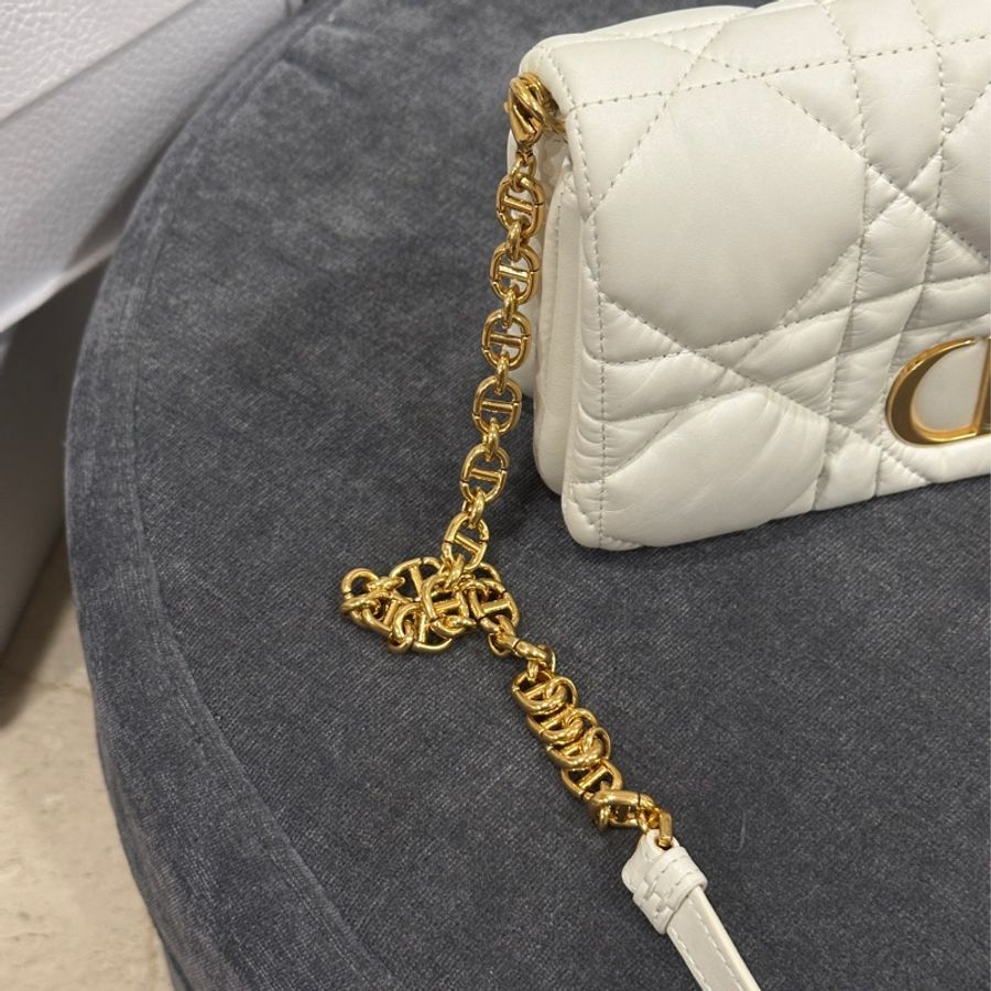 Dior Caro 白金鏈條斜挎包🈶台北購證 近新閒置 配件齊全🉑送禮🔥-17