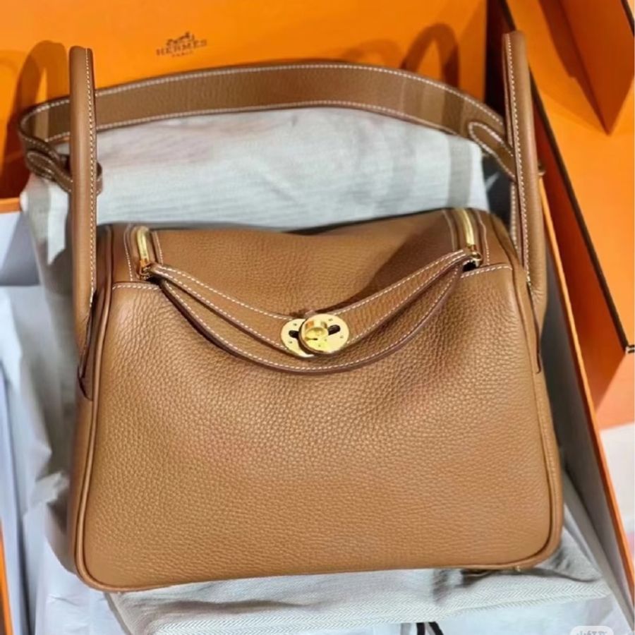 全新帶膜 全配🈶️購證🔥#愛馬仕 #W刻 #lindy26 #金棕 金釦 #hermes-0