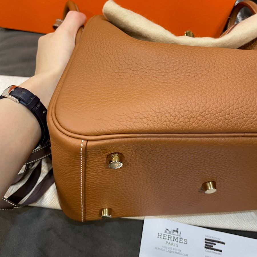 全新帶膜 全配🈶️購證🔥#愛馬仕 #W刻 #lindy26 #金棕 金釦 #hermes-14