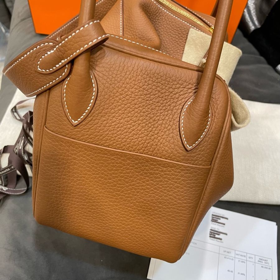 全新帶膜 全配🈶️購證🔥#愛馬仕 #W刻 #lindy26 #金棕 金釦 #hermes-21