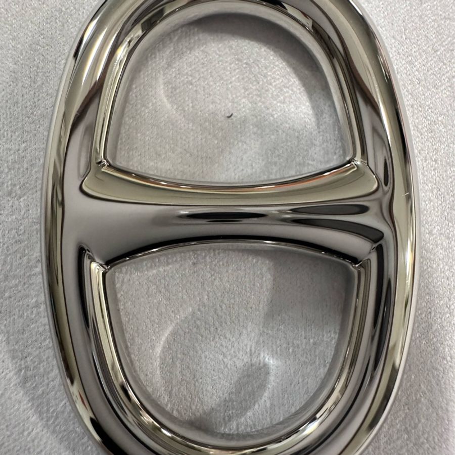 Hermes豬鼻絲巾扣環 銀 Chaine d'Ancre 90絲巾扣-3