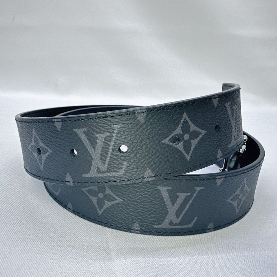 LV 全新Initiales黑老花皮帶-6