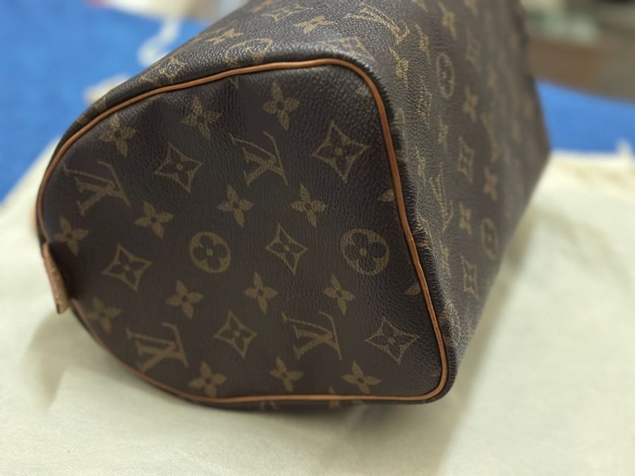 LV Speedy 25 老花 波士頓包 手提包 肩背包 斜背包-8