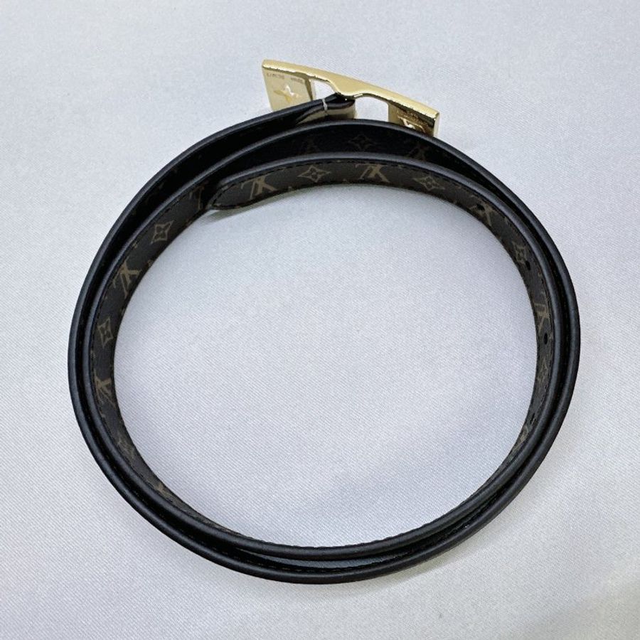 LV Duo皮革拼老花雙面腰帶-9