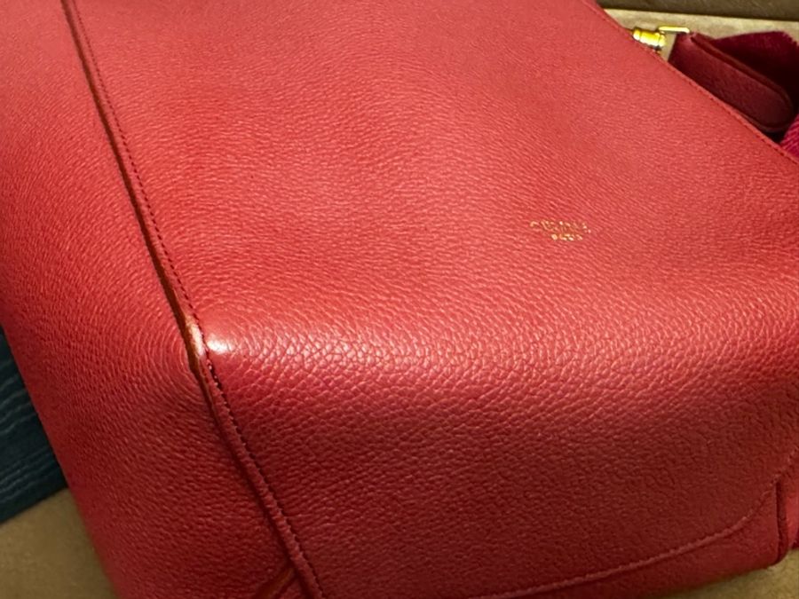 Celine sangle bucket small 水桶包 小號 酒紅色/紅莓色-14
