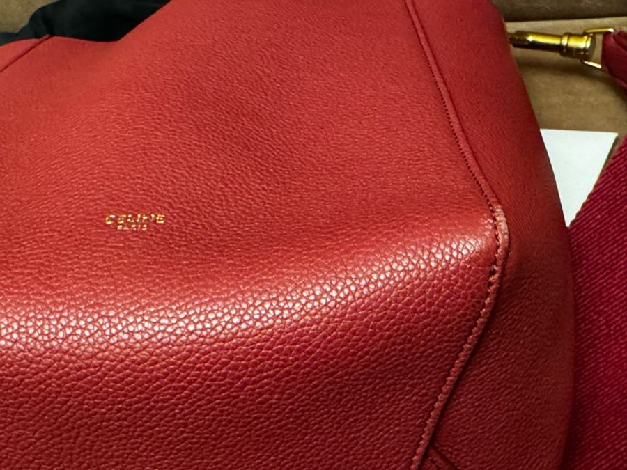 Celine sangle bucket small 水桶包 小號 酒紅色/紅莓色-16