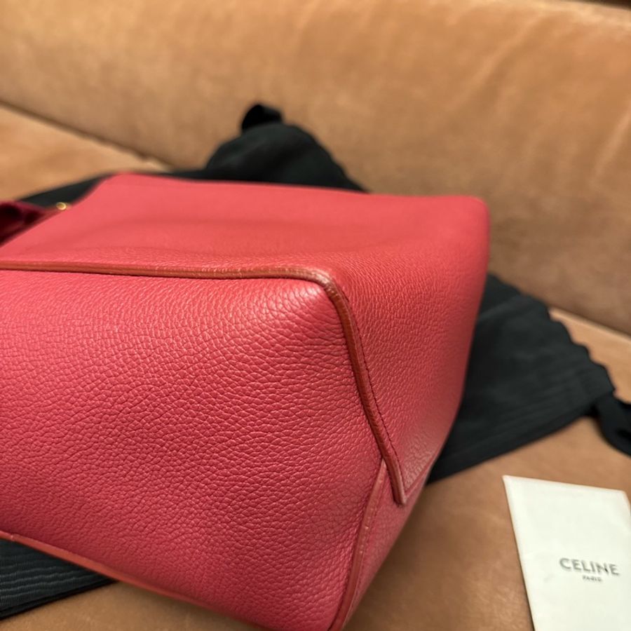 Celine sangle bucket small 水桶包 小號 酒紅色/紅莓色-28