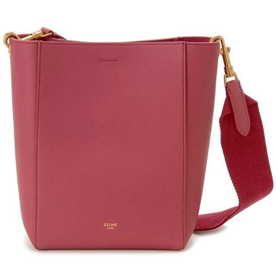 Celine sangle bucket small 水桶包 小號 酒紅色/紅莓色-7
