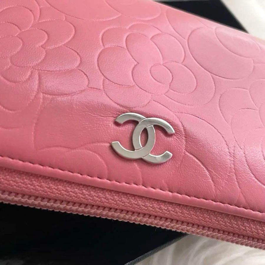 Chanel 稀有粉紅色長夾錢包|少見芭比粉 經典不敗✦fufu style精品✦ 二手香香包|Vintage入門首選 皮夾|錢包|長夾-2