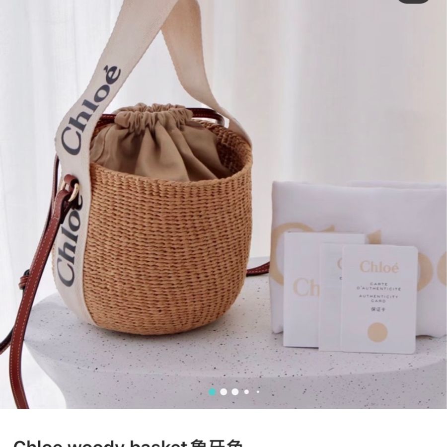 Chloe經典圓桶草編包-1