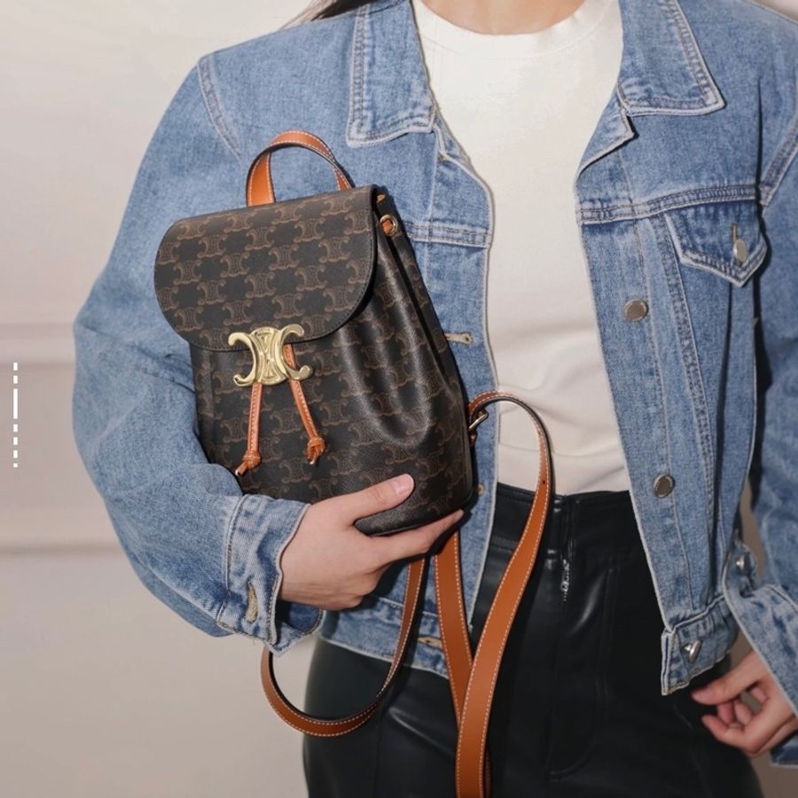 CELINE賽琳 BONNIE 翻蓋磁扣開合 背包-2