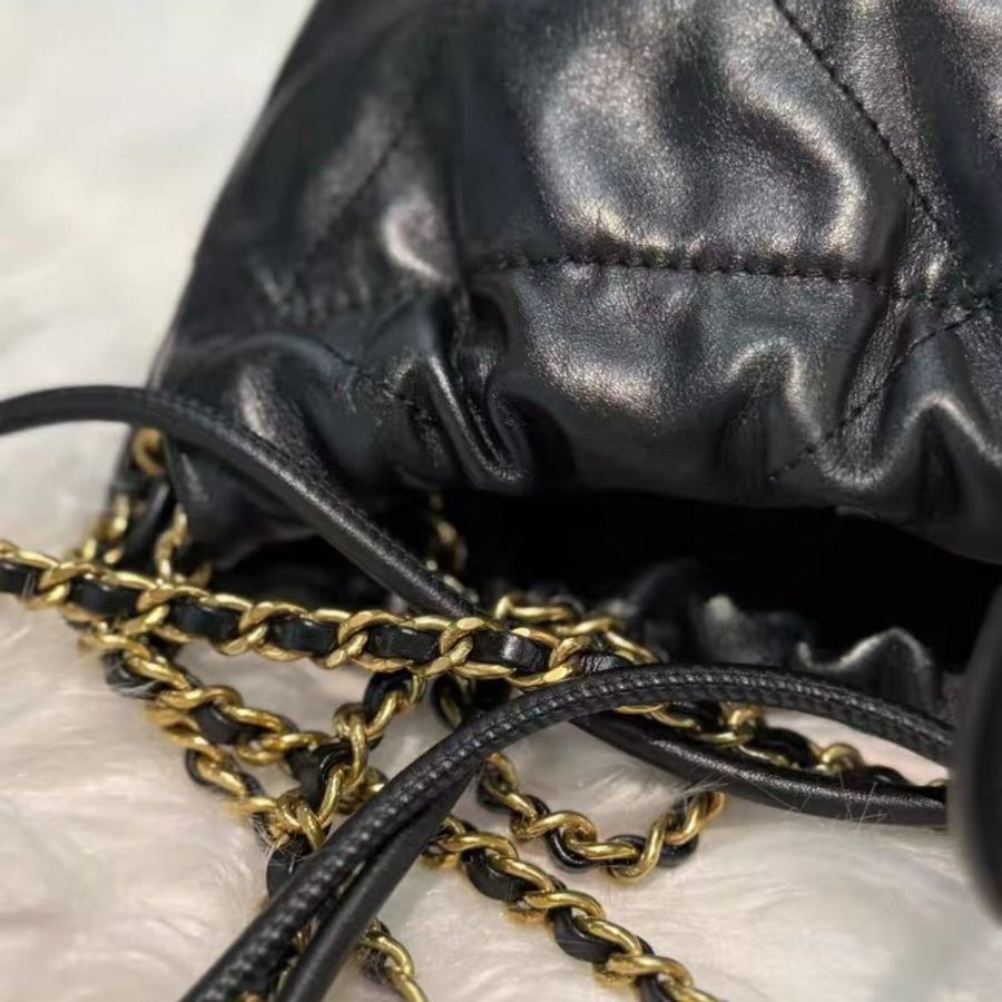 Chanel 22mini bag 黑金垃圾袋 全新可送禮配件盒子塵袋購證芯片-3
